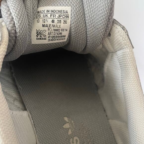 Adidas Samba Men's Size 13 Gray White D74396 2014 Rare Gum Sole Leather Sneakers - Picture 2 of 7